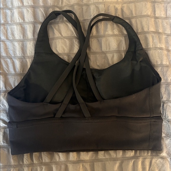 lululemon Energy Longline Bra, black, sz 8 ribbed - Picture 4 of 6